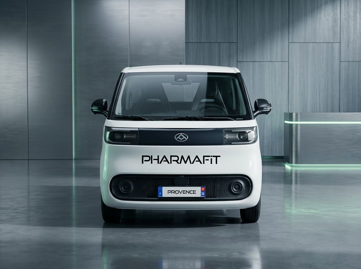 Camion de livraison Pharmafit immatriculé en Provence